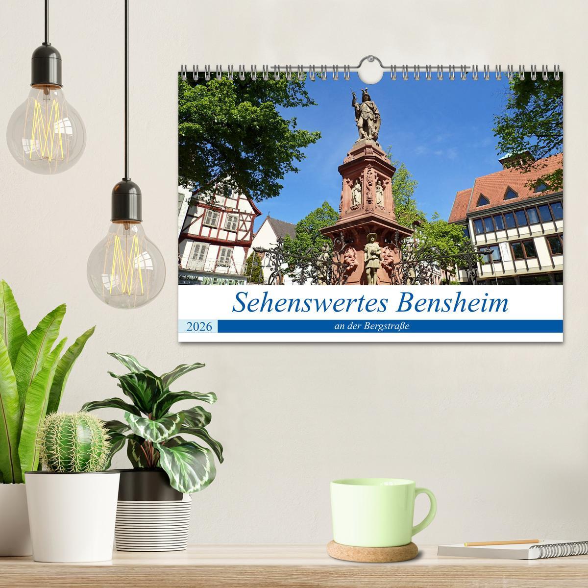 Beispielinhalt (Bild) Sehenswertes Bensheim an der Bergstraße (Wandkalender 2026 DIN A4 quer), CALVENDO Monatskalender