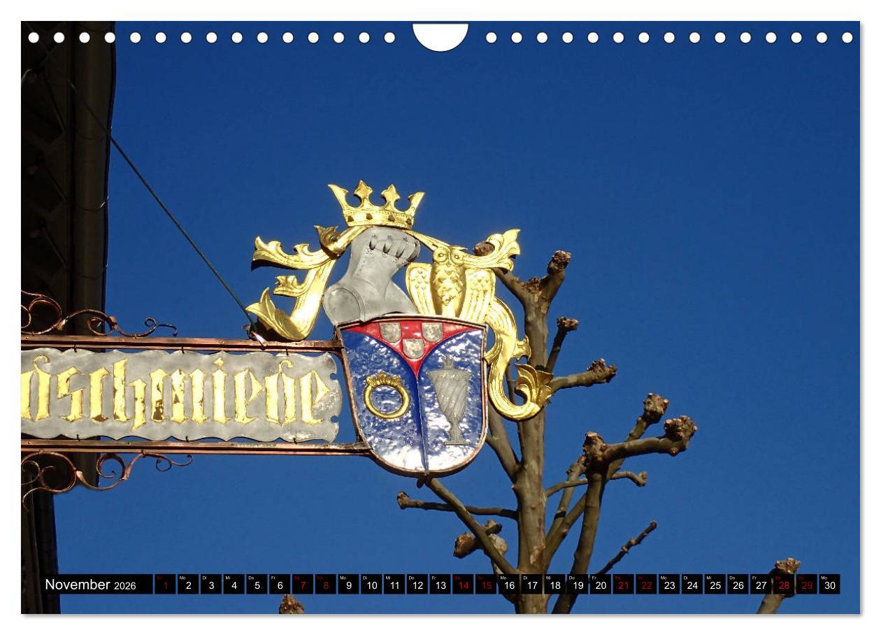 Beispielinhalt (Bild) Sehenswertes Bensheim an der Bergstraße (Wandkalender 2026 DIN A4 quer), CALVENDO Monatskalender