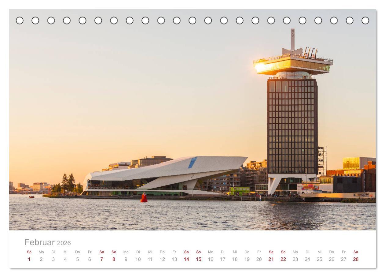 Beispielinhalt (Bild) AMSTERDAM Impressionen (Tischkalender 2026 DIN A5 quer), CALVENDO Monatskalender