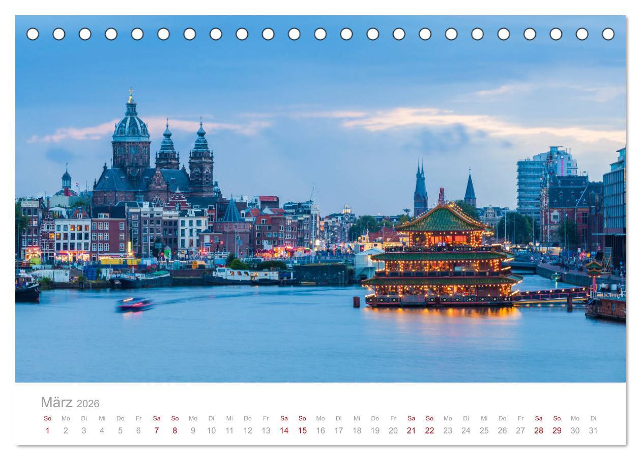 Beispielinhalt (Bild) AMSTERDAM Impressionen (Tischkalender 2026 DIN A5 quer), CALVENDO Monatskalender
