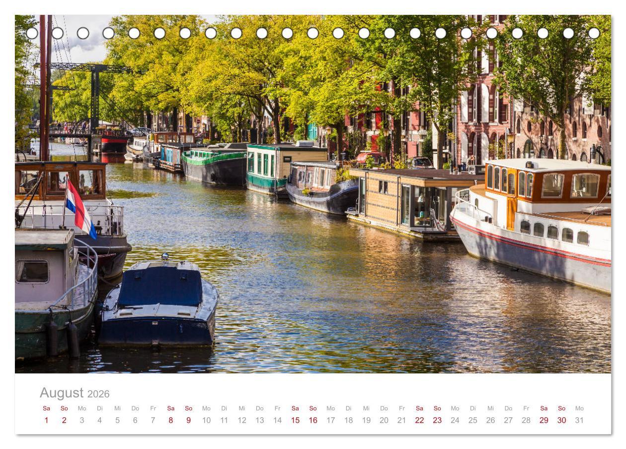 Beispielinhalt (Bild) AMSTERDAM Impressionen (Tischkalender 2026 DIN A5 quer), CALVENDO Monatskalender
