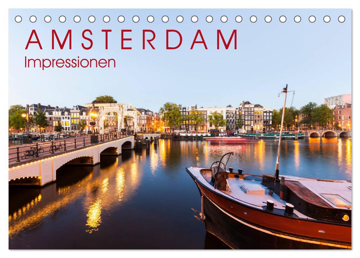 Vorderes Coverbild AMSTERDAM Impressionen (Tischkalender 2026 DIN A5 quer), CALVENDO Monatskalender
