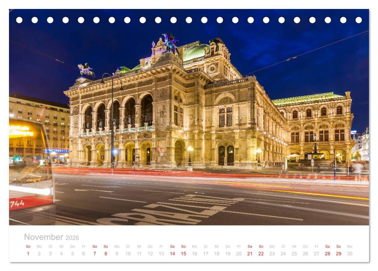 Beispielinhalt (Bild) W I E N E R Impressionen (Tischkalender 2026 DIN A5 quer), CALVENDO Monatskalender