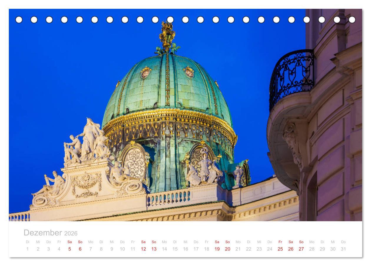 Beispielinhalt (Bild) W I E N E R Impressionen (Tischkalender 2026 DIN A5 quer), CALVENDO Monatskalender