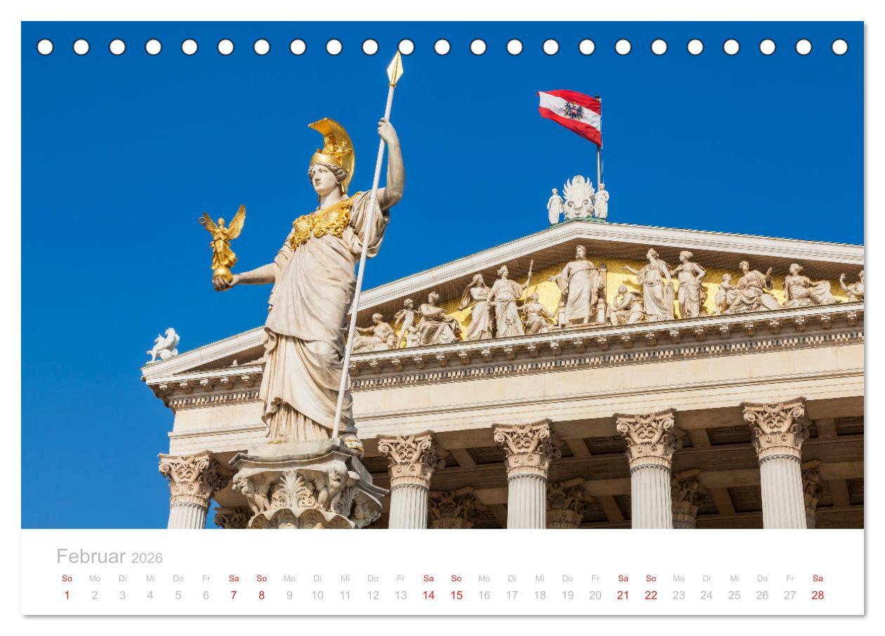 Beispielinhalt (Bild) W I E N E R Impressionen (Tischkalender 2026 DIN A5 quer), CALVENDO Monatskalender