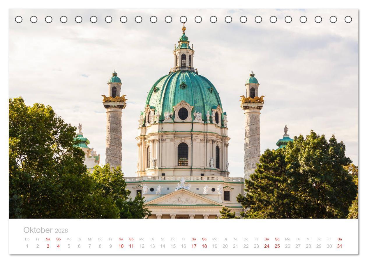 Beispielinhalt (Bild) W I E N E R Impressionen (Tischkalender 2026 DIN A5 quer), CALVENDO Monatskalender