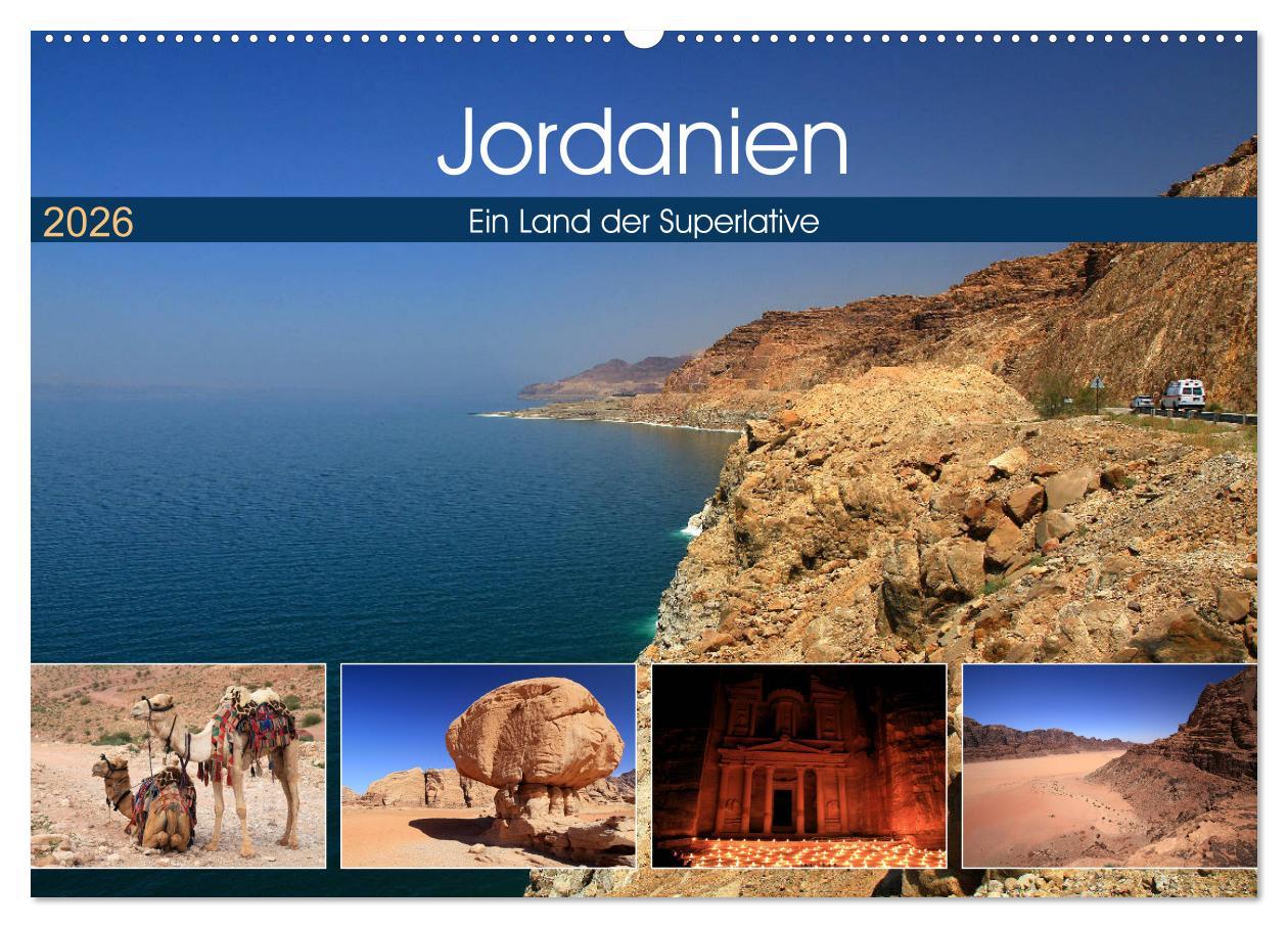 Vorderes Coverbild Jordanien - Ein Land der Superlative (Wandkalender 2026 DIN A2 quer), CALVENDO Monatskalender