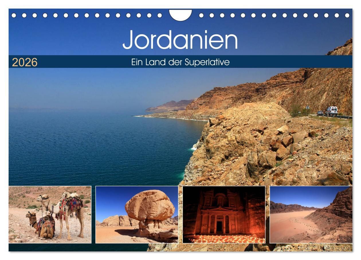 Vorderes Coverbild Jordanien - Ein Land der Superlative (Wandkalender 2026 DIN A4 quer), CALVENDO Monatskalender