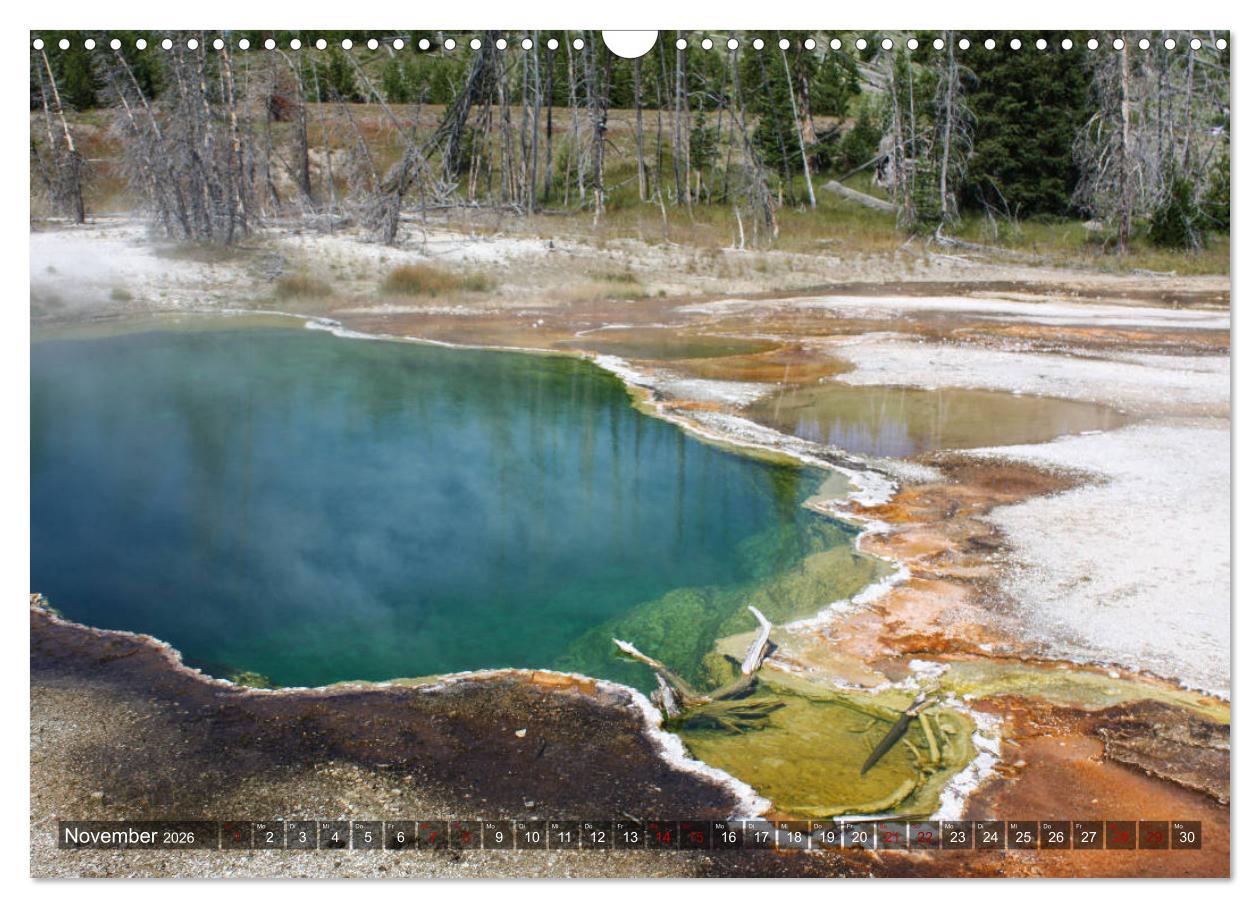 Beispielinhalt (Bild) Farben des Yellowstone National Park 2026 (Wandkalender 2026 DIN A3 quer), CALVENDO Monatskalender