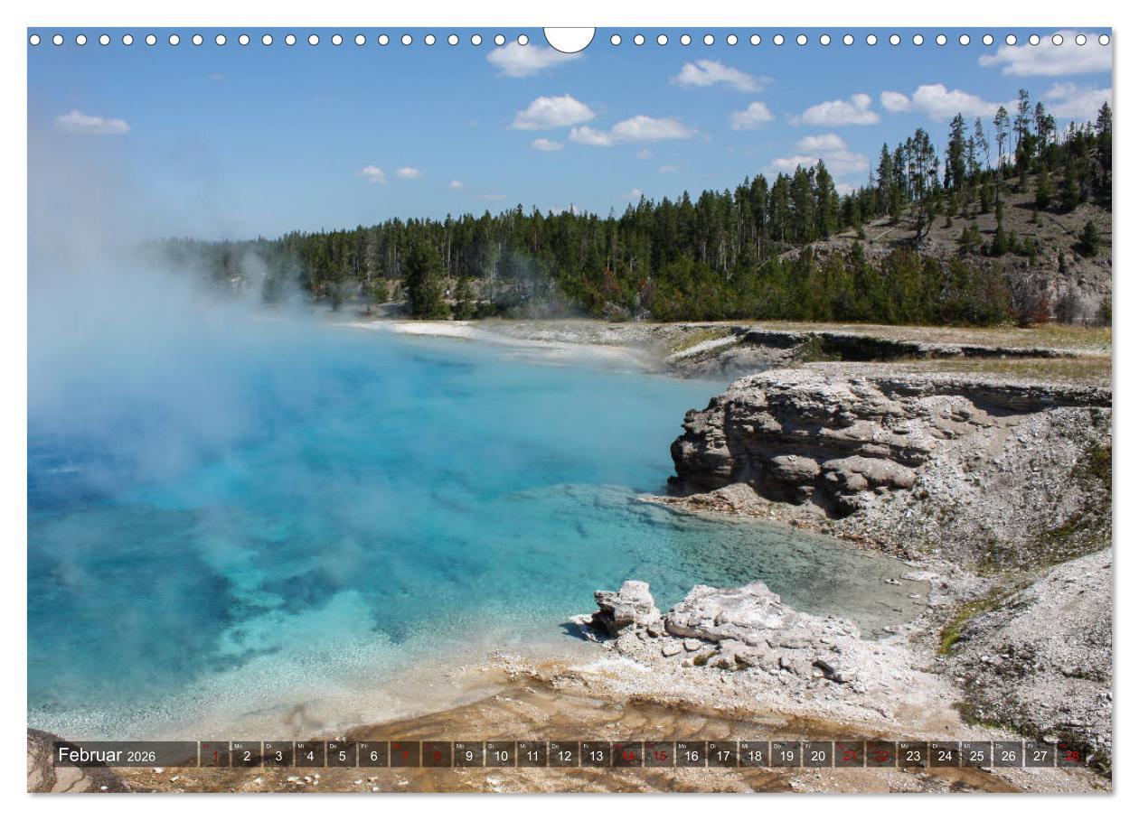 Beispielinhalt (Bild) Farben des Yellowstone National Park 2026 (Wandkalender 2026 DIN A3 quer), CALVENDO Monatskalender