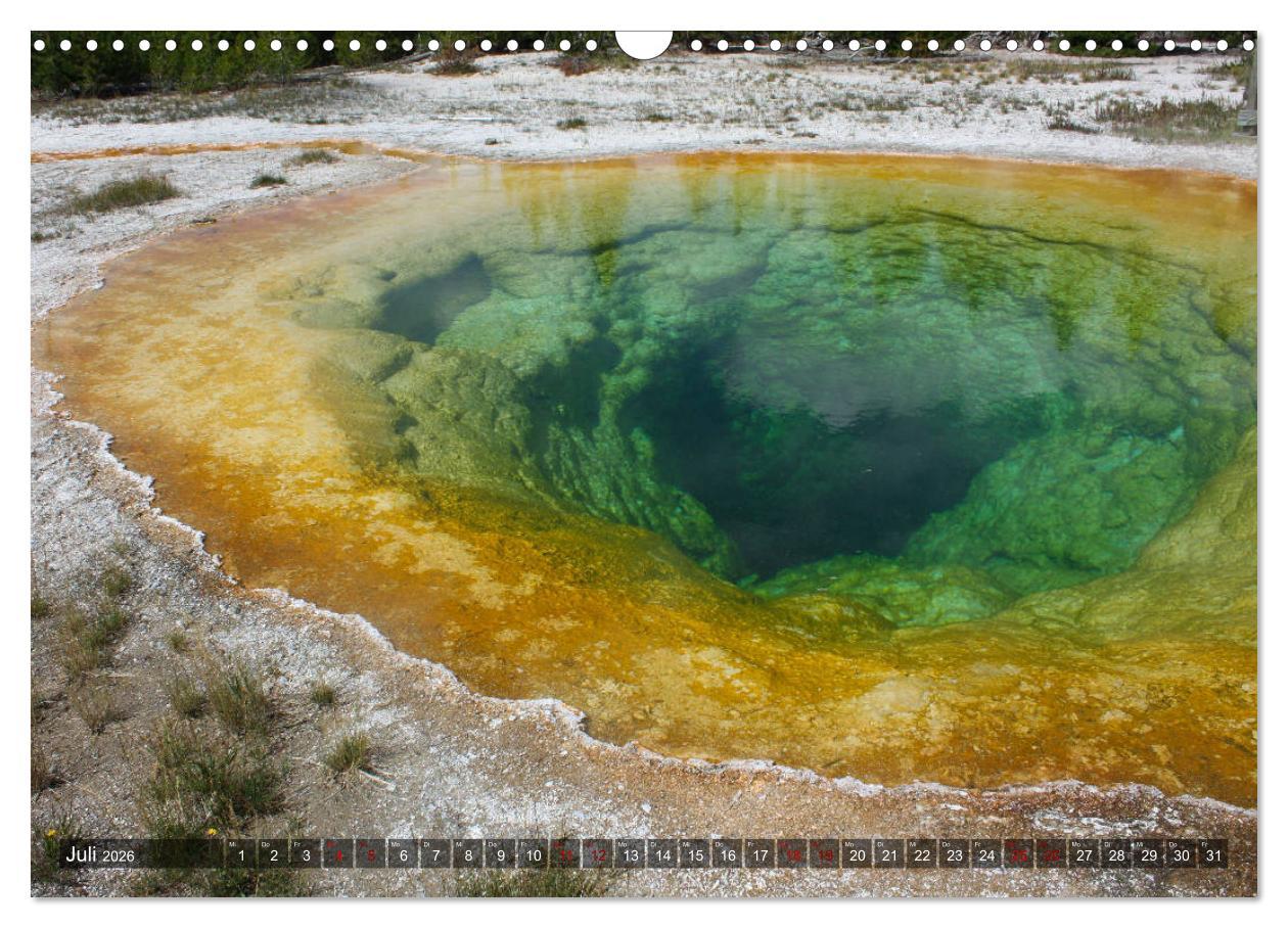 Beispielinhalt (Bild) Farben des Yellowstone National Park 2026 (Wandkalender 2026 DIN A3 quer), CALVENDO Monatskalender