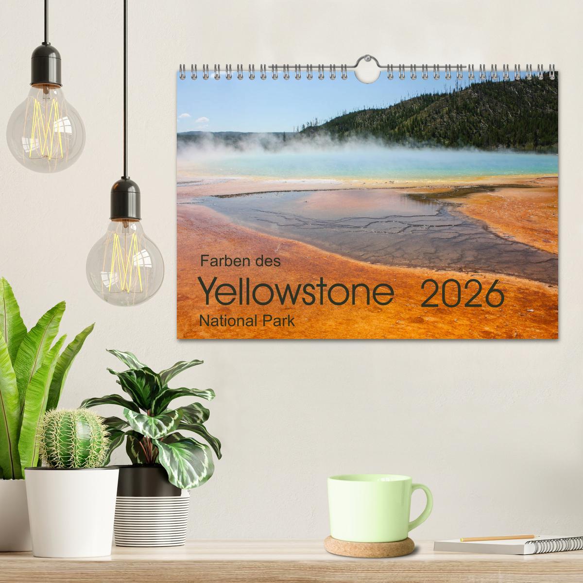 Beispielinhalt (Bild) Farben des Yellowstone National Park 2026 (Wandkalender 2026 DIN A4 quer), CALVENDO Monatskalender