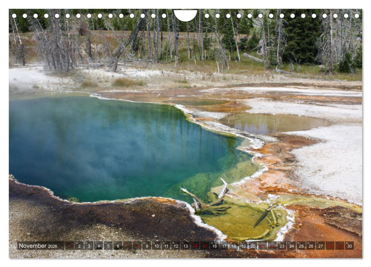 Beispielinhalt (Bild) Farben des Yellowstone National Park 2026 (Wandkalender 2026 DIN A4 quer), CALVENDO Monatskalender
