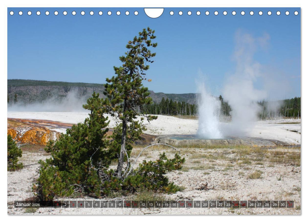 Beispielinhalt (Bild) Farben des Yellowstone National Park 2026 (Wandkalender 2026 DIN A4 quer), CALVENDO Monatskalender