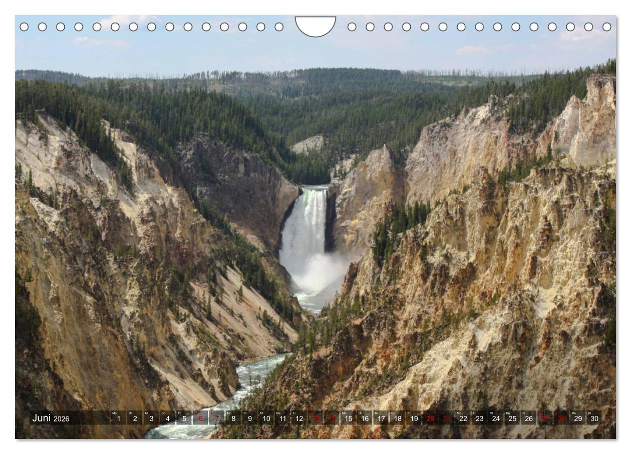 Beispielinhalt (Bild) Farben des Yellowstone National Park 2026 (Wandkalender 2026 DIN A4 quer), CALVENDO Monatskalender