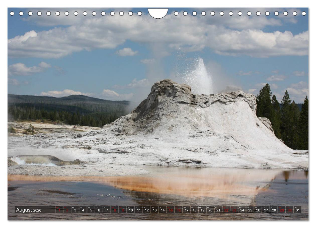 Beispielinhalt (Bild) Farben des Yellowstone National Park 2026 (Wandkalender 2026 DIN A4 quer), CALVENDO Monatskalender