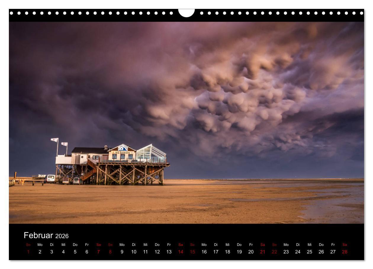 Beispielinhalt (Bild) Naturwunder Norddeutschlands (Wandkalender 2026 DIN A3 quer), CALVENDO Monatskalender