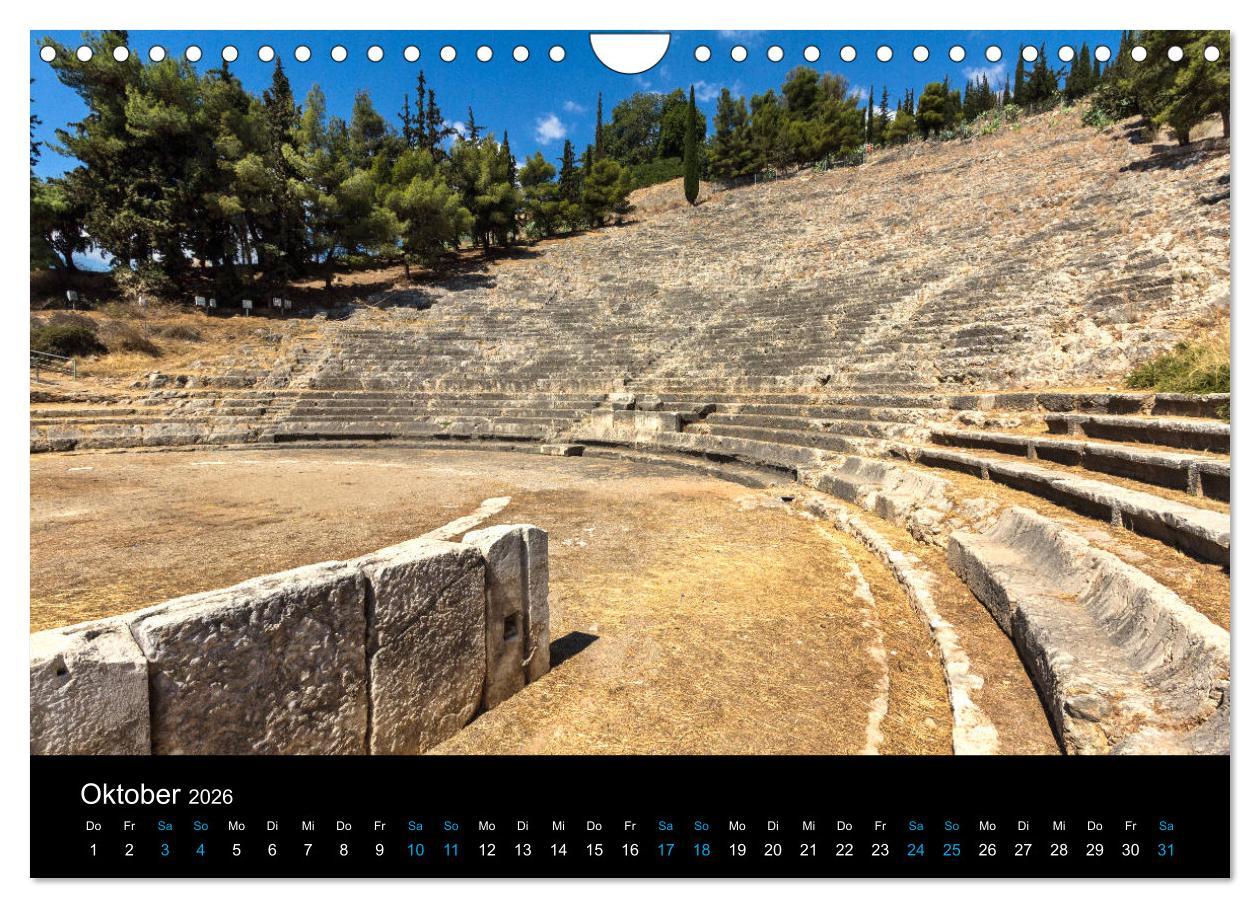 Beispielinhalt (Bild) Peloponnes, Griechisches Urgestein von grandioser Schönheit. Die Regionen Argolis, Korinthia und Attika (Wandkalender 2026 DIN A4 quer), CALVENDO Monatskalender