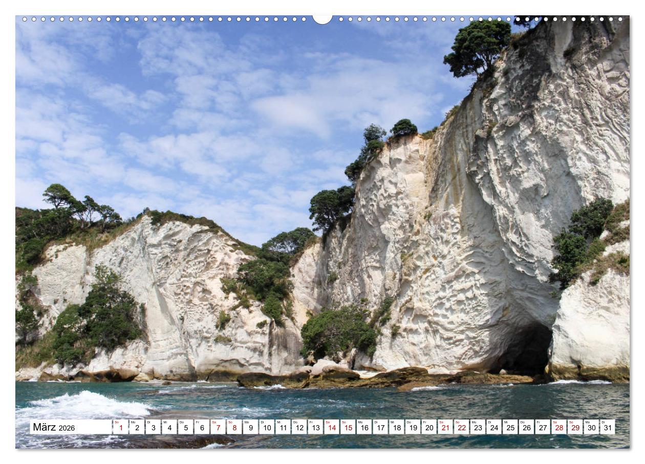 Beispielinhalt (Bild) Neuseeland - Die schönsten Orte am anderen Ende der Welt (hochwertiger Premium Wandkalender 2026 DIN A2 quer), Kunstdruck in Hochglanz