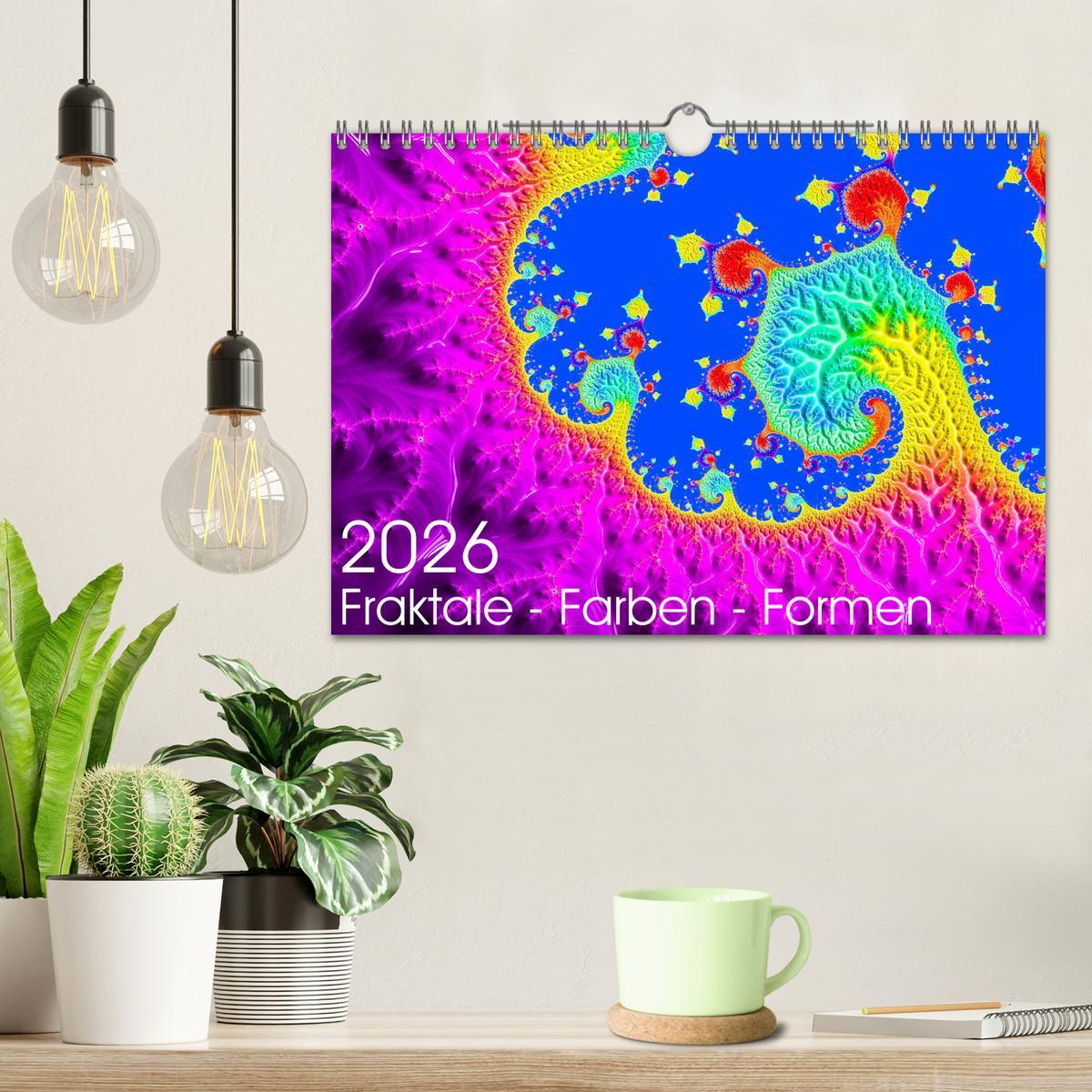 Beispielinhalt (Bild) Fraktale - Farben - Formen 2026 (Wandkalender 2026 DIN A4 quer), CALVENDO Monatskalender