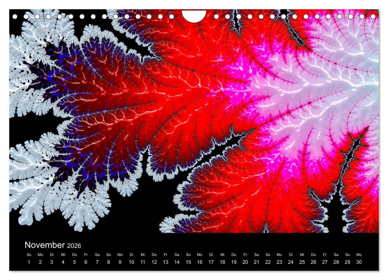 Beispielinhalt (Bild) Fraktale - Farben - Formen 2026 (Wandkalender 2026 DIN A4 quer), CALVENDO Monatskalender