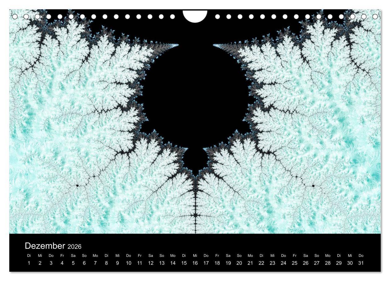 Beispielinhalt (Bild) Fraktale - Farben - Formen 2026 (Wandkalender 2026 DIN A4 quer), CALVENDO Monatskalender