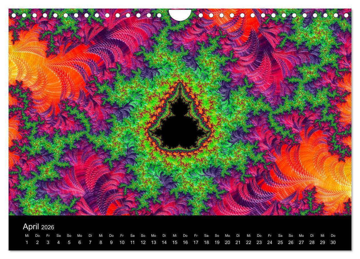 Beispielinhalt (Bild) Fraktale - Farben - Formen 2026 (Wandkalender 2026 DIN A4 quer), CALVENDO Monatskalender
