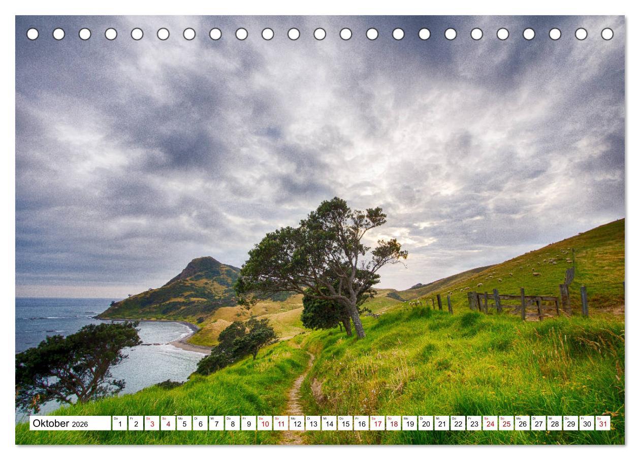 Beispielinhalt (Bild) Neuseeland - Die schönsten Orte am anderen Ende der Welt (Tischkalender 2026 DIN A5 quer), CALVENDO Monatskalender