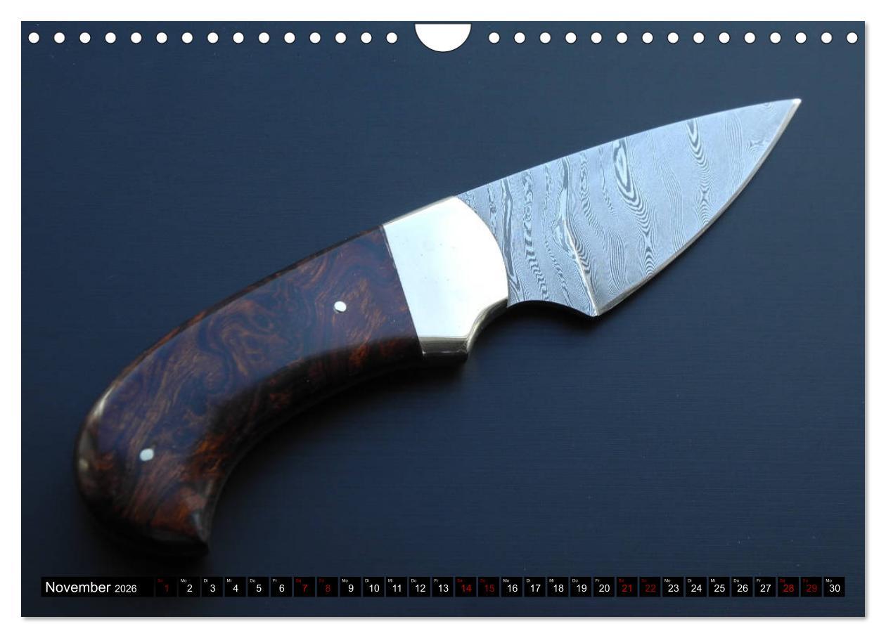 Beispielinhalt (Bild) Damaszener - Messerscharf (Wandkalender 2026 DIN A4 quer), CALVENDO Monatskalender