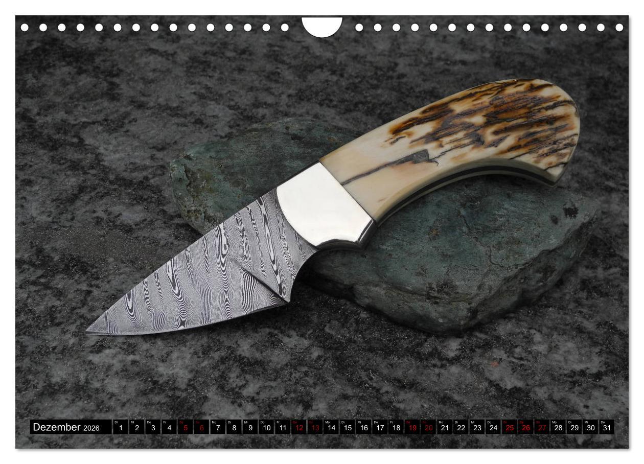 Beispielinhalt (Bild) Damaszener - Messerscharf (Wandkalender 2026 DIN A4 quer), CALVENDO Monatskalender