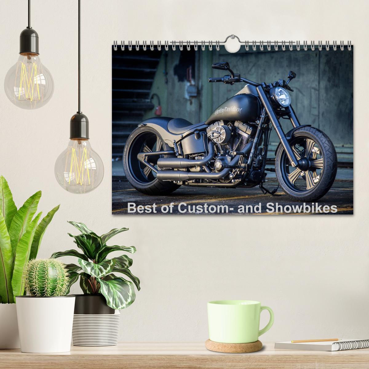 Beispielinhalt (Bild) Best of Custom- and Showbikes Kalender (Wandkalender 2026 DIN A4 quer), CALVENDO Monatskalender