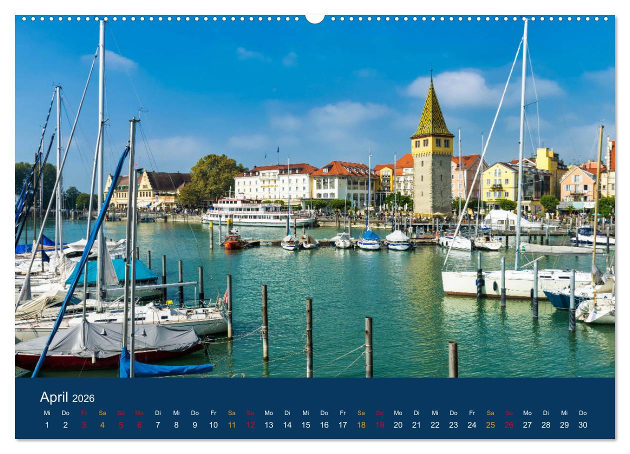 Beispielinhalt (Bild) Ansichten vom Bodensee (Wandkalender 2026 DIN A2 quer), CALVENDO Monatskalender