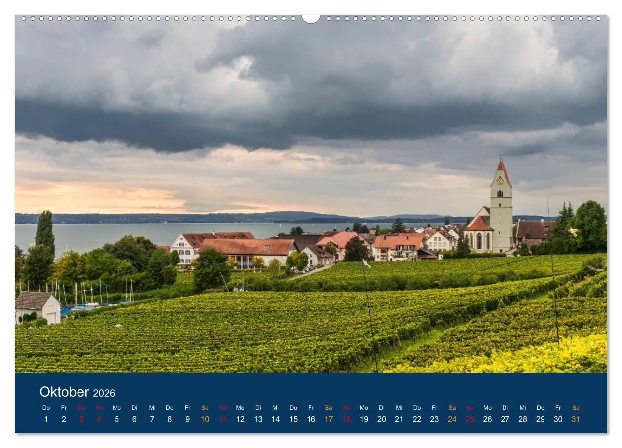 Beispielinhalt (Bild) Ansichten vom Bodensee (Wandkalender 2026 DIN A2 quer), CALVENDO Monatskalender