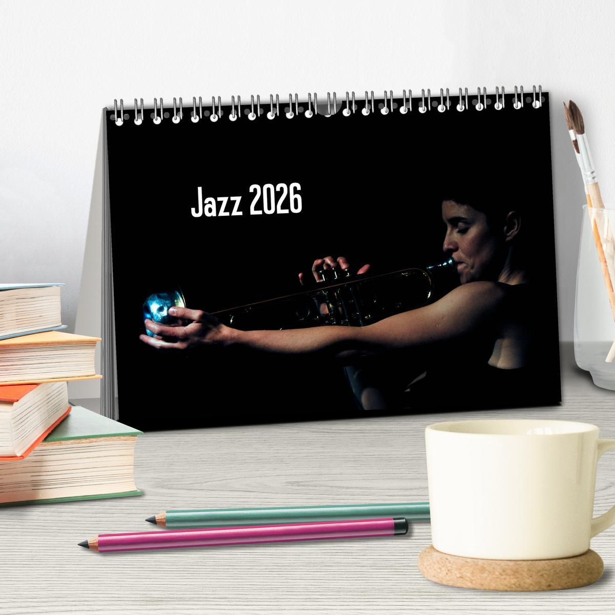Beispielinhalt (Bild) Jazz 2026 (Tischkalender 2026 DIN A5 quer), CALVENDO Monatskalender