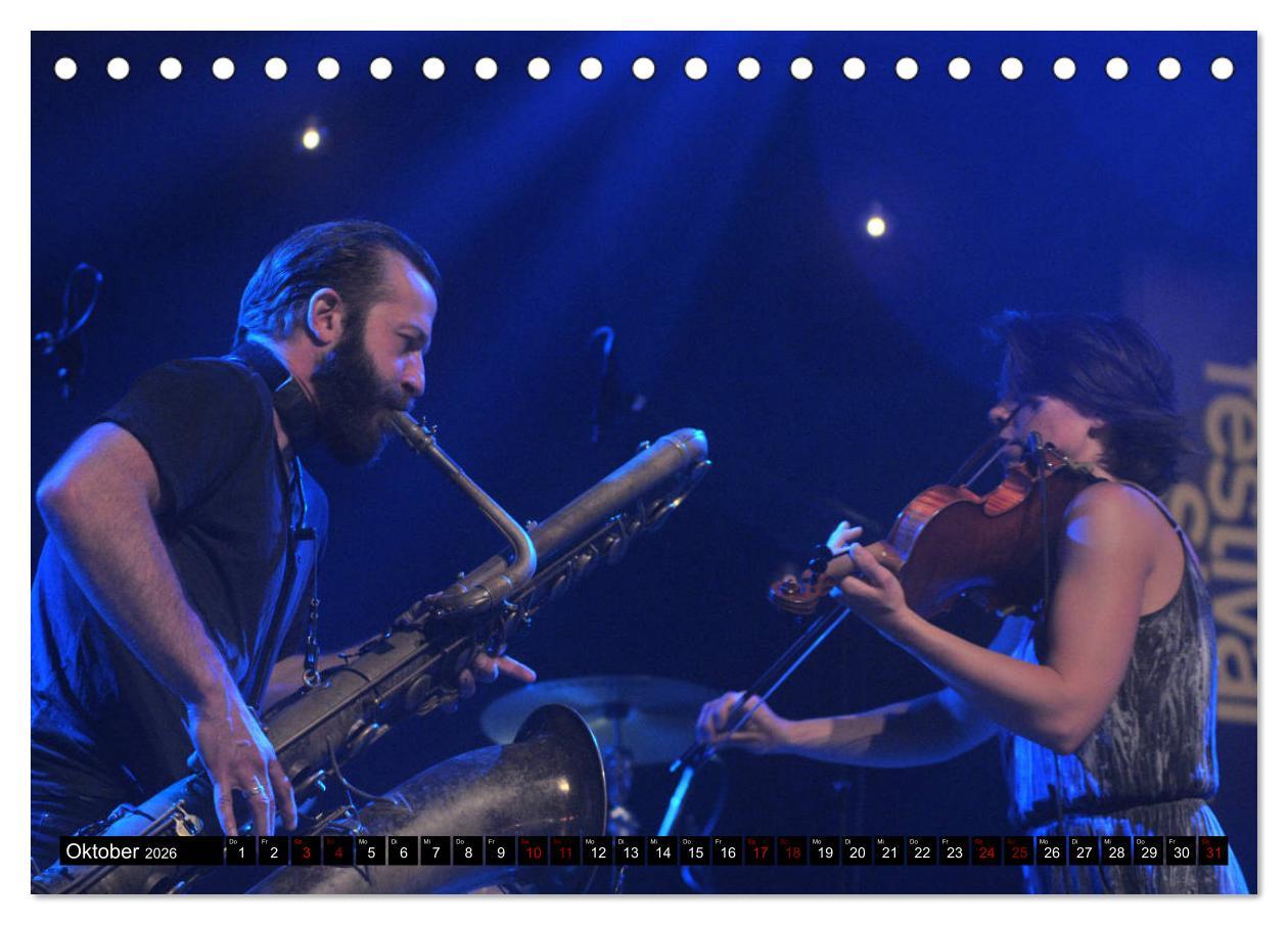 Beispielinhalt (Bild) Jazz 2026 (Tischkalender 2026 DIN A5 quer), CALVENDO Monatskalender