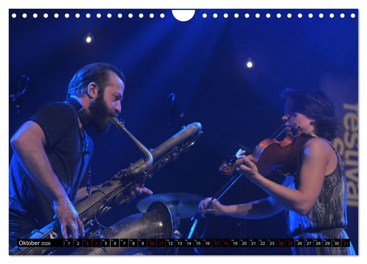 Beispielinhalt (Bild) Jazz 2026 (Wandkalender 2026 DIN A4 quer), CALVENDO Monatskalender