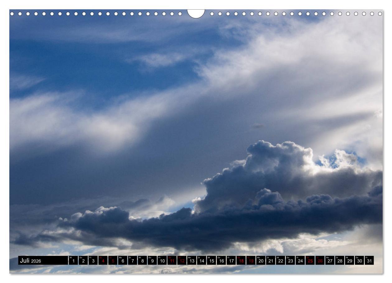 Beispielinhalt (Bild) Faszination Wolken (Wandkalender 2026 DIN A3 quer), CALVENDO Monatskalender
