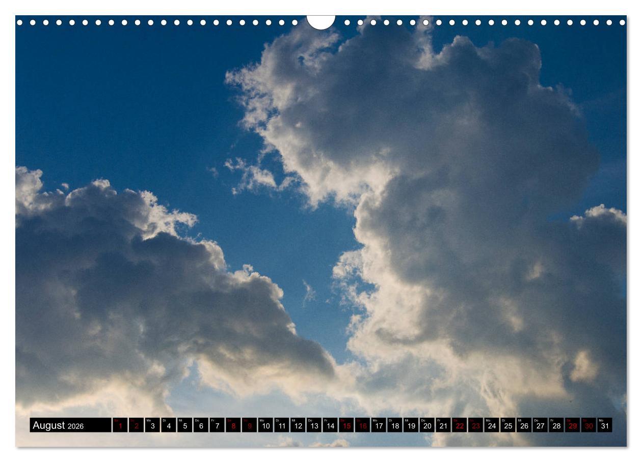 Beispielinhalt (Bild) Faszination Wolken (Wandkalender 2026 DIN A3 quer), CALVENDO Monatskalender
