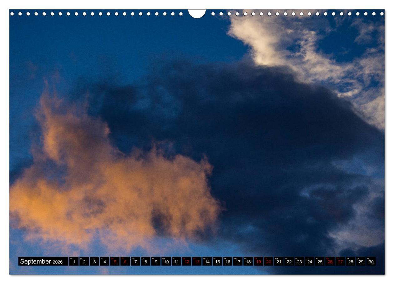 Beispielinhalt (Bild) Faszination Wolken (Wandkalender 2026 DIN A3 quer), CALVENDO Monatskalender