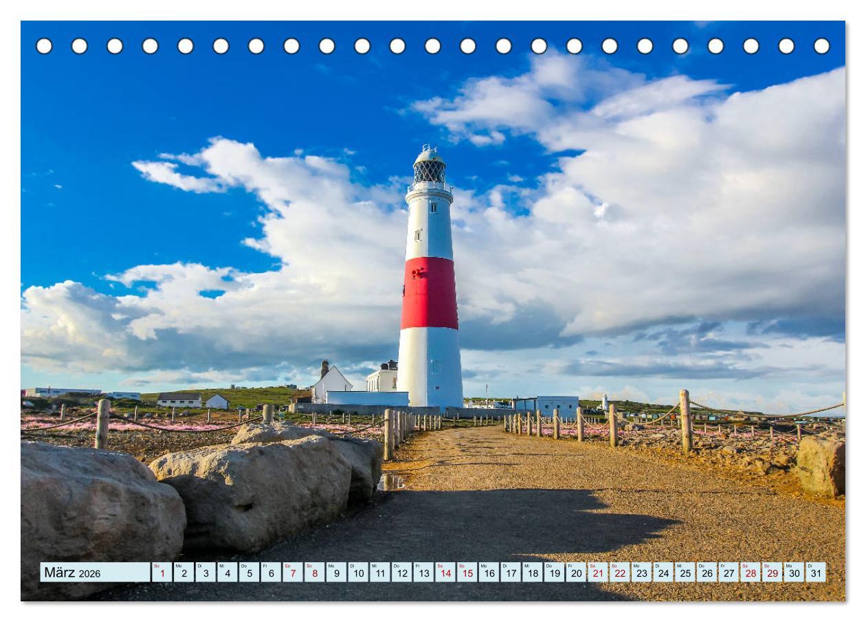 Beispielinhalt (Bild) Leuchttürme - Maritime Leuchtfeuer an den Küsten (Tischkalender 2026 DIN A5 quer), CALVENDO Monatskalender