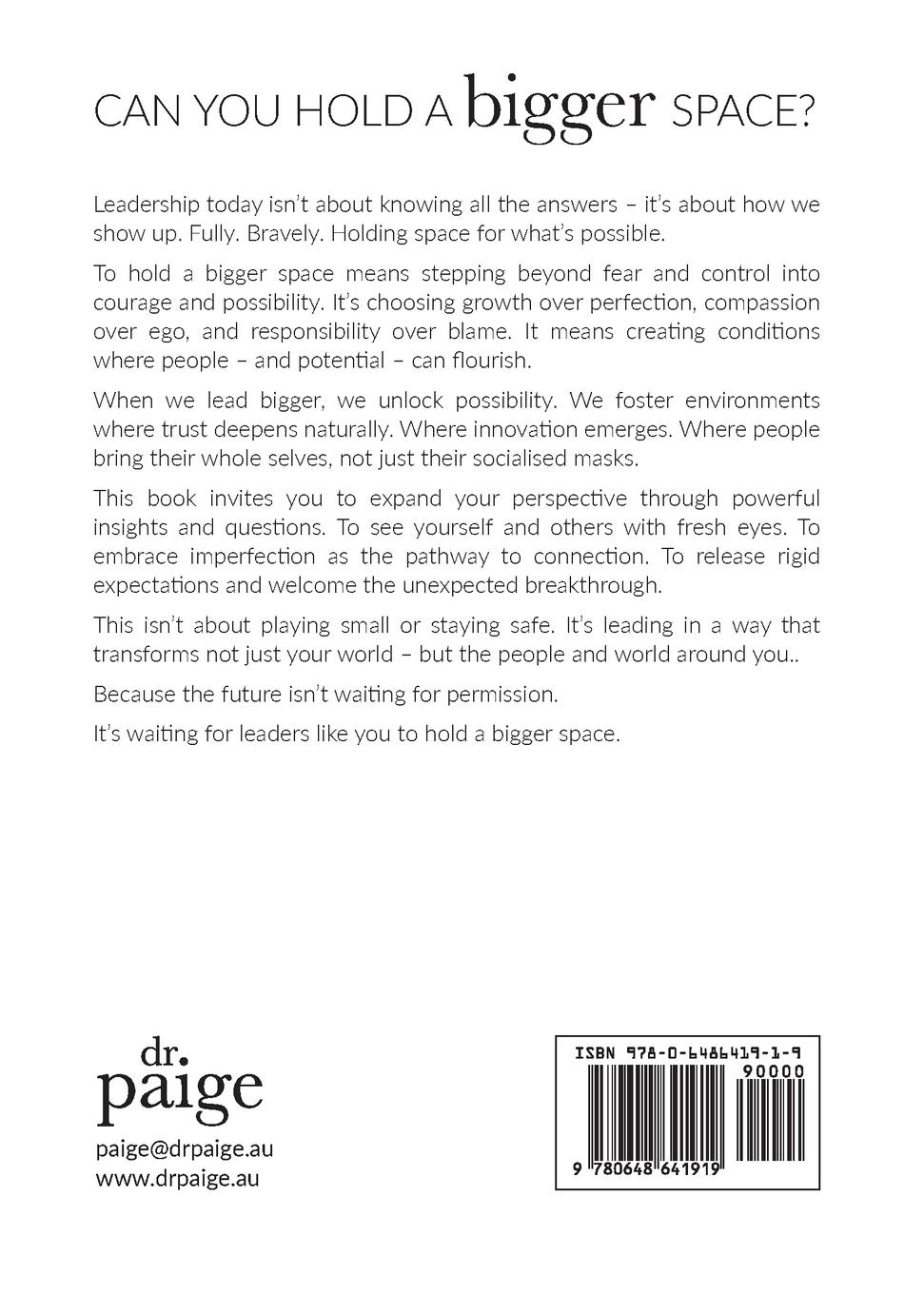 Rückseitencover Can You Hold A Bigger Space?