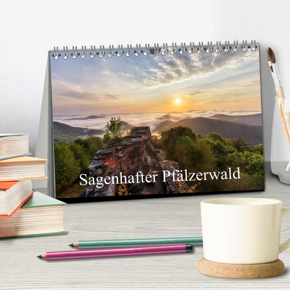 Beispielinhalt (Bild) Sagenhafter Pfälzerwald (Tischkalender 2026 DIN A5 quer), CALVENDO Monatskalender
