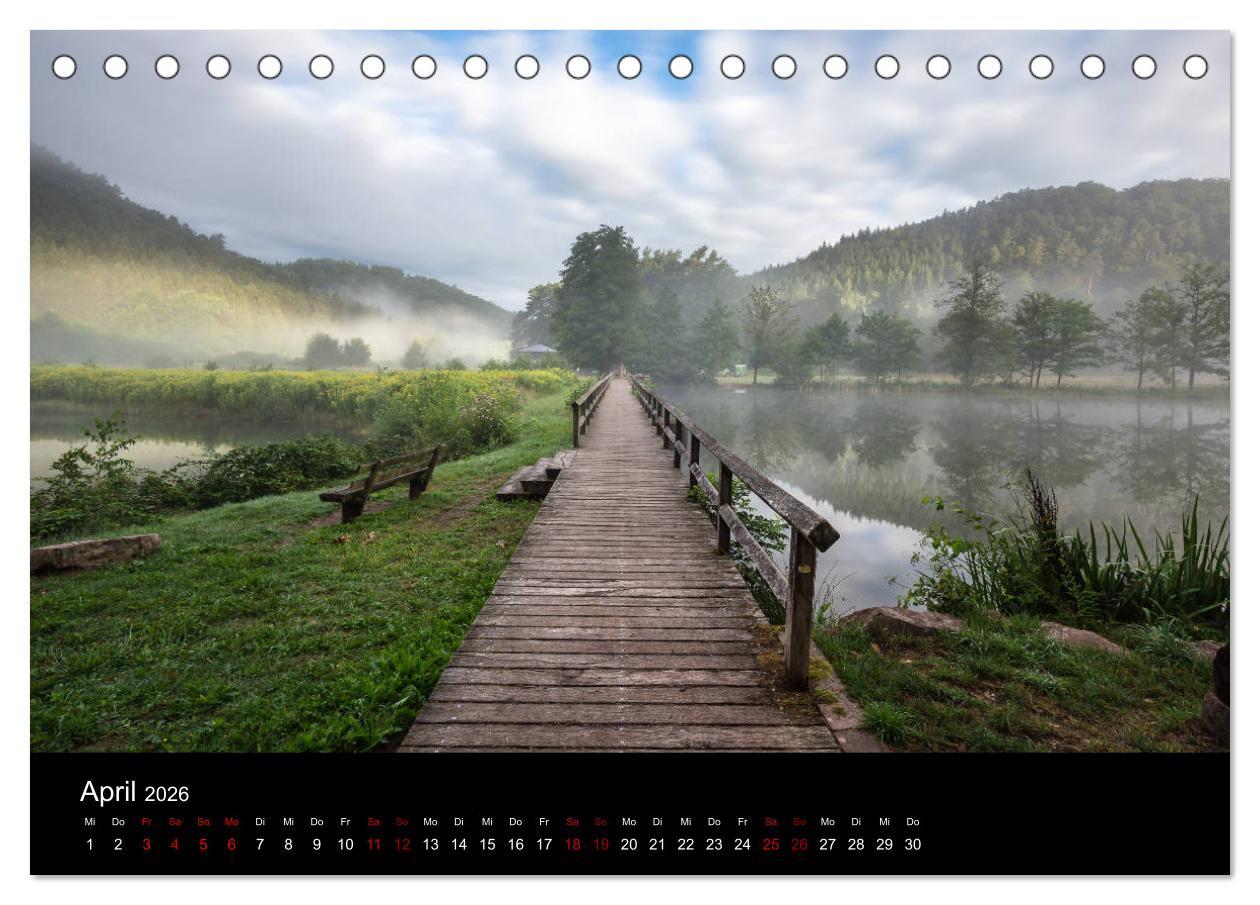 Beispielinhalt (Bild) Sagenhafter Pfälzerwald (Tischkalender 2026 DIN A5 quer), CALVENDO Monatskalender