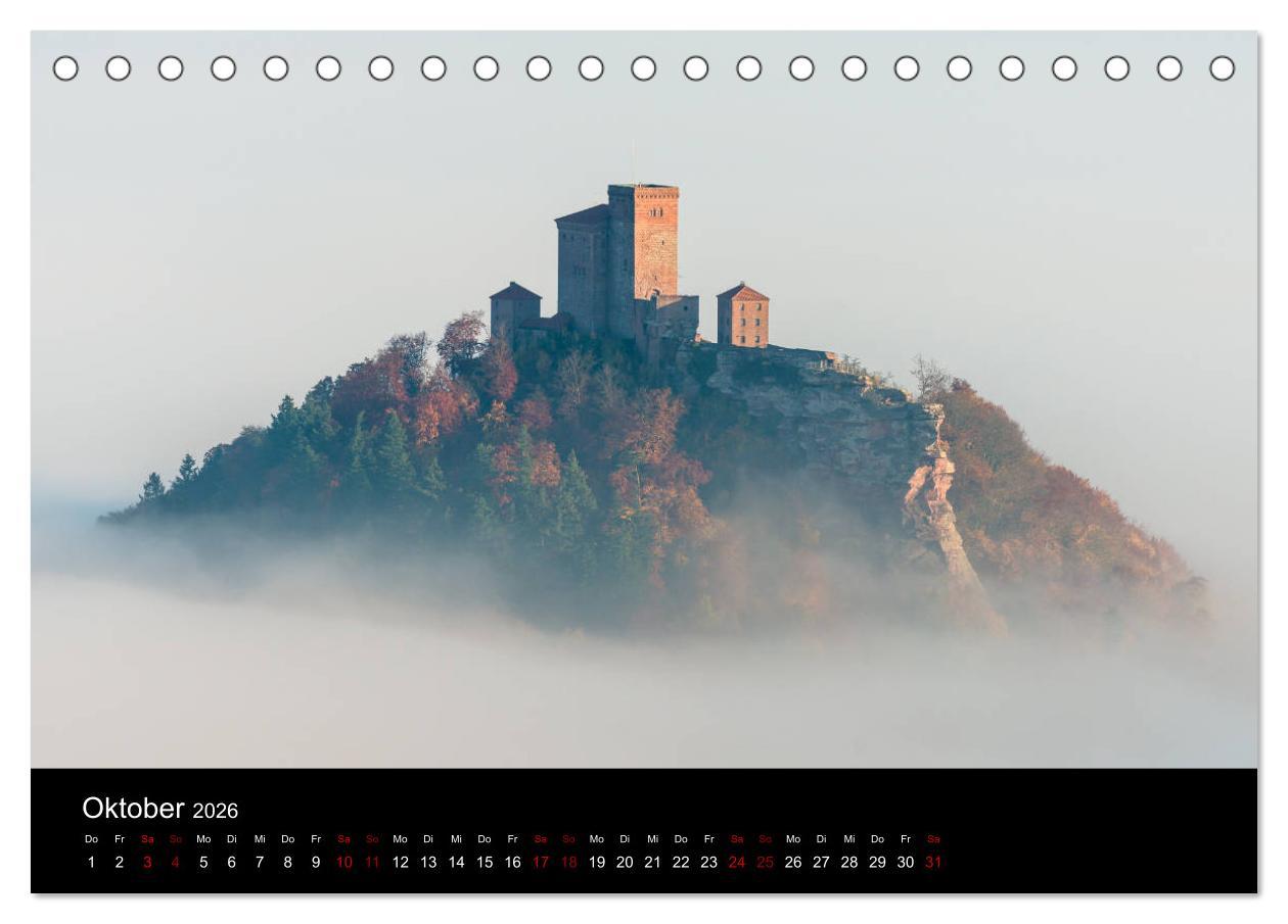 Beispielinhalt (Bild) Sagenhafter Pfälzerwald (Tischkalender 2026 DIN A5 quer), CALVENDO Monatskalender