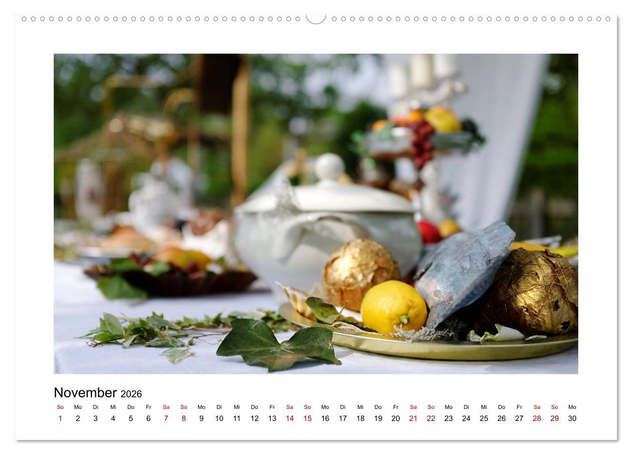 Beispielinhalt (Bild) Garten-Idylle 2026 (hochwertiger Premium Wandkalender 2026 DIN A2 quer), Kunstdruck in Hochglanz