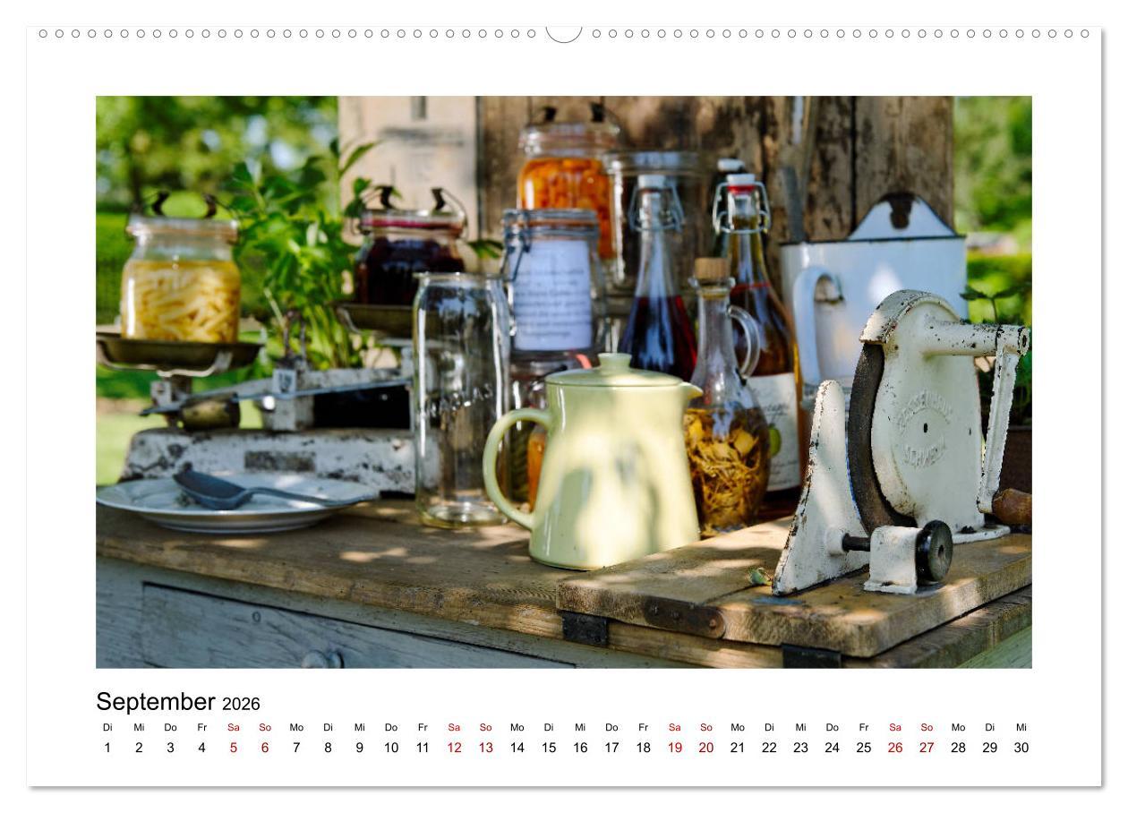 Beispielinhalt (Bild) Garten-Idylle 2026 (hochwertiger Premium Wandkalender 2026 DIN A2 quer), Kunstdruck in Hochglanz