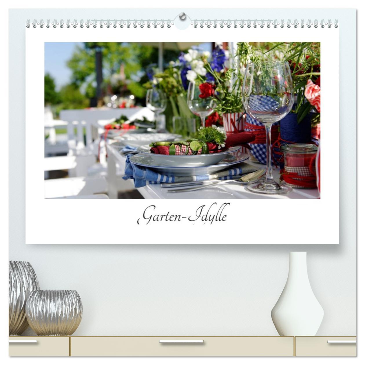 Vorderes Coverbild Garten-Idylle 2026 (hochwertiger Premium Wandkalender 2026 DIN A2 quer), Kunstdruck in Hochglanz