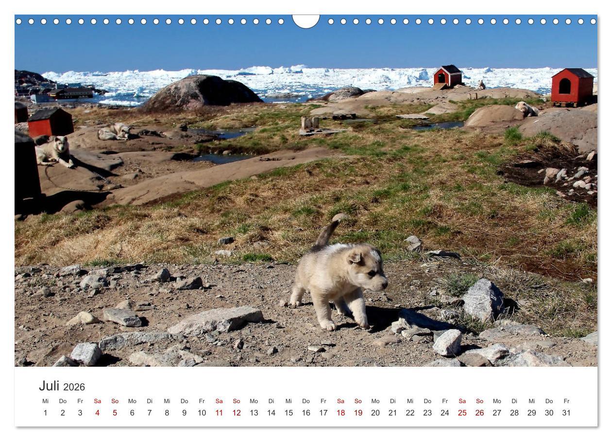 Beispielinhalt (Bild) Grönland Bizarre Eiswelt um Ilulissat (Wandkalender 2026 DIN A3 quer), CALVENDO Monatskalender