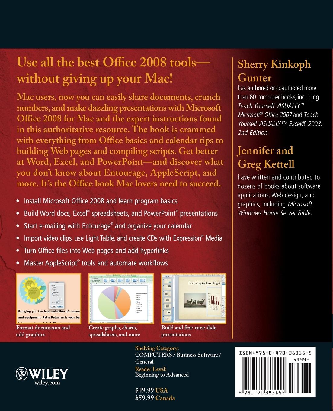 Rückseitencover Microsoft Office 2008 for Mac Bible