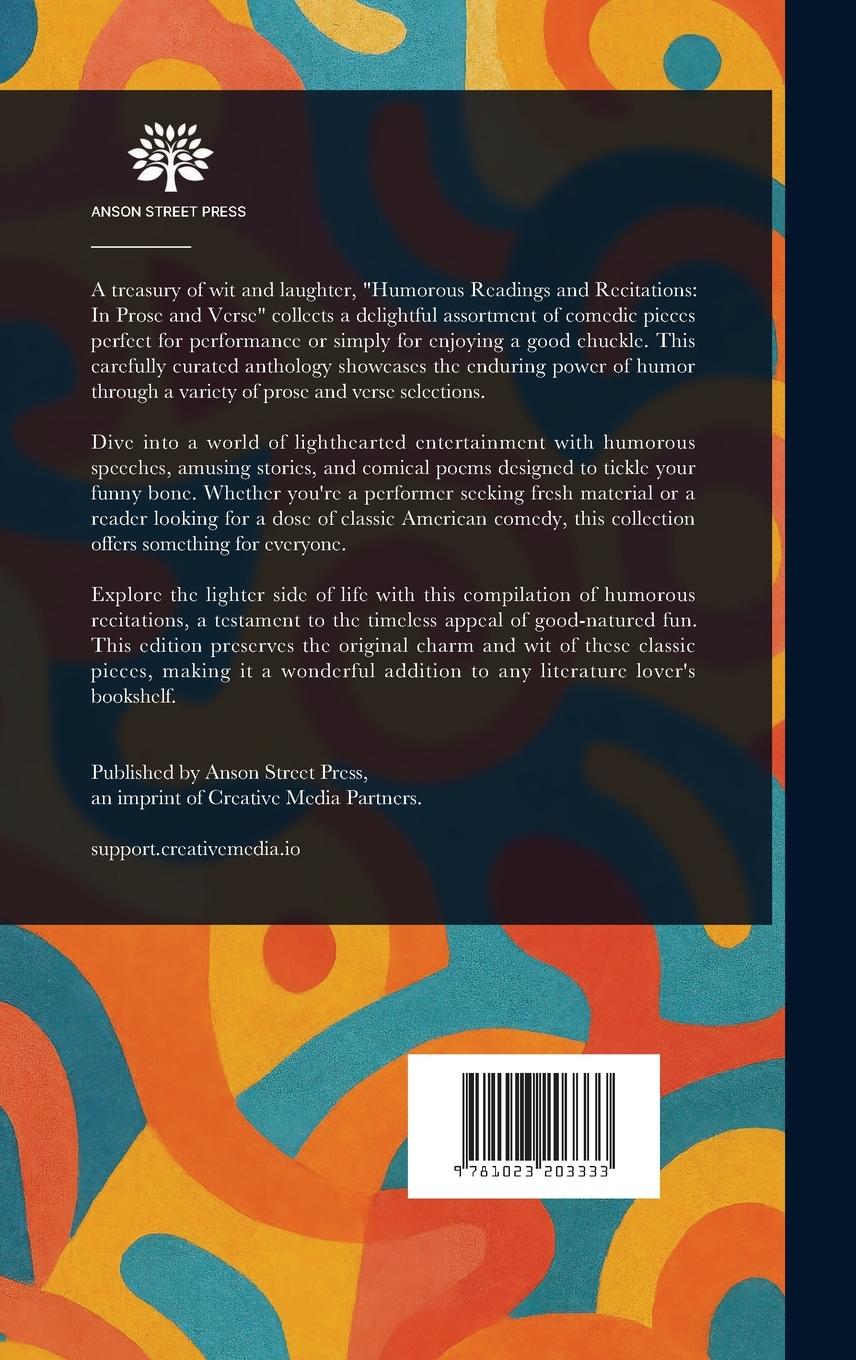 Rückseitencover Humorous Readings and Recitations, in Prose and Verse